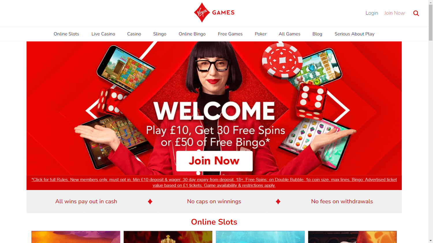 Virgin Games Casino Desktop screenshot